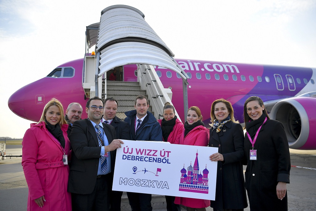 A Wizz Air elindította a Debrecen és Moszkva közötti járatát